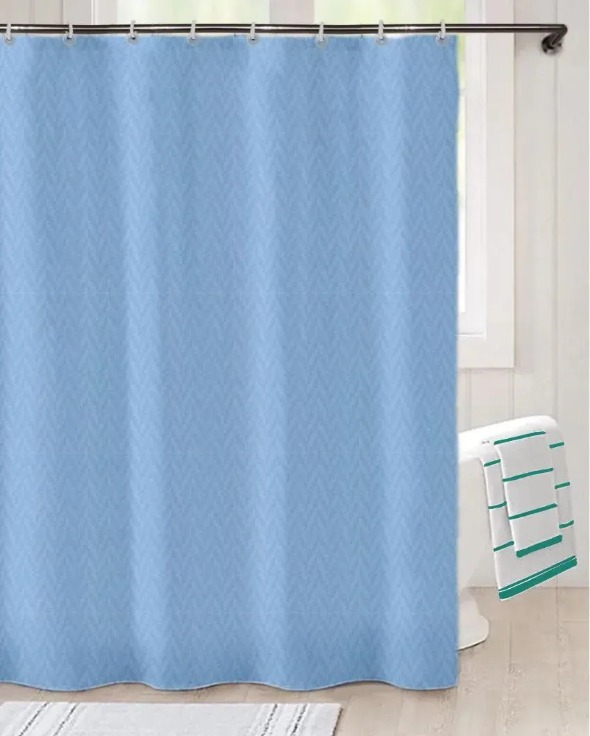Arrow Pattern Polyester Shower Curtains With 12 Metal Eyelets & C Hooks | 6 X 6.5 Ft