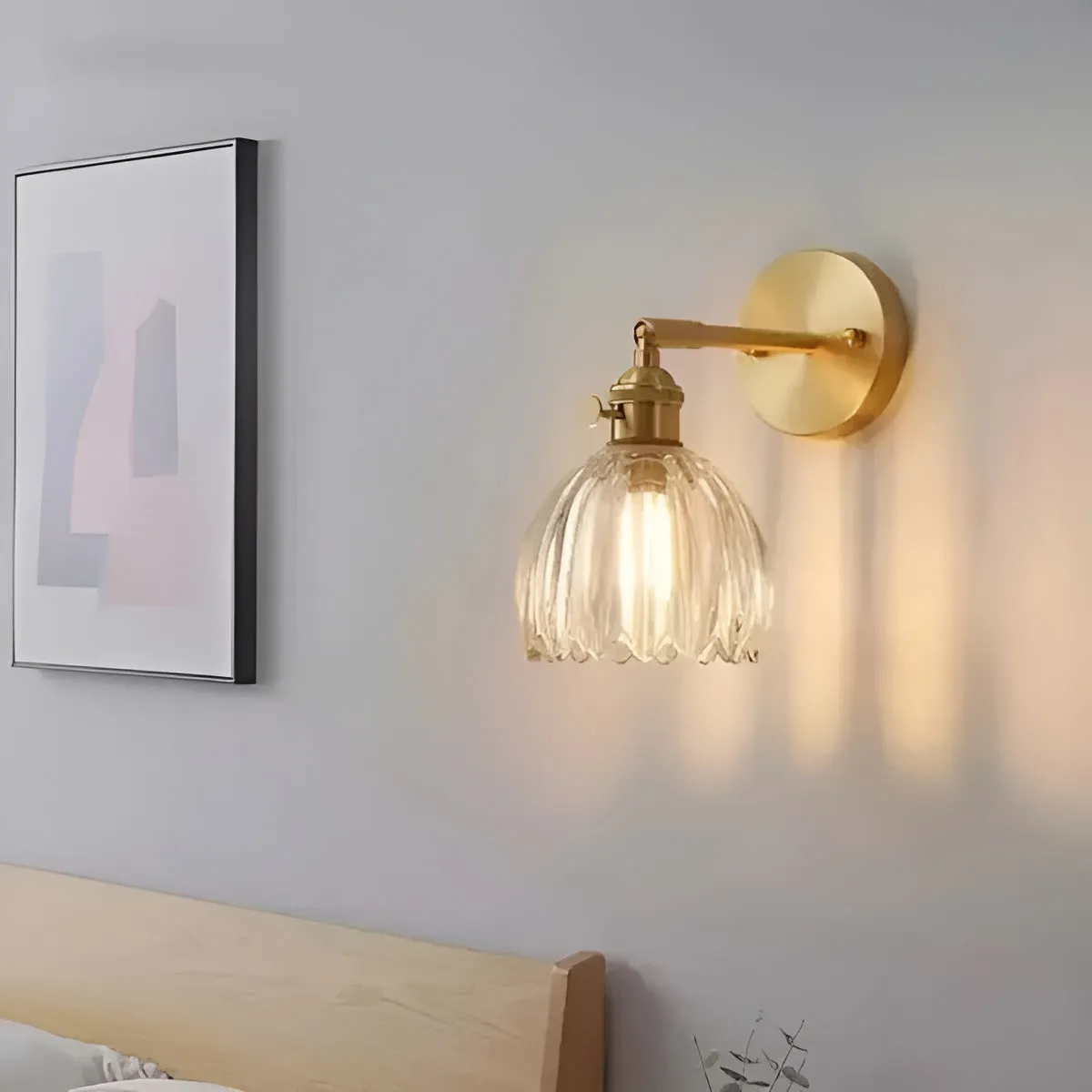 AuroraGlow Light - Moderne Tulpen-Glas LED-Wandleuchte