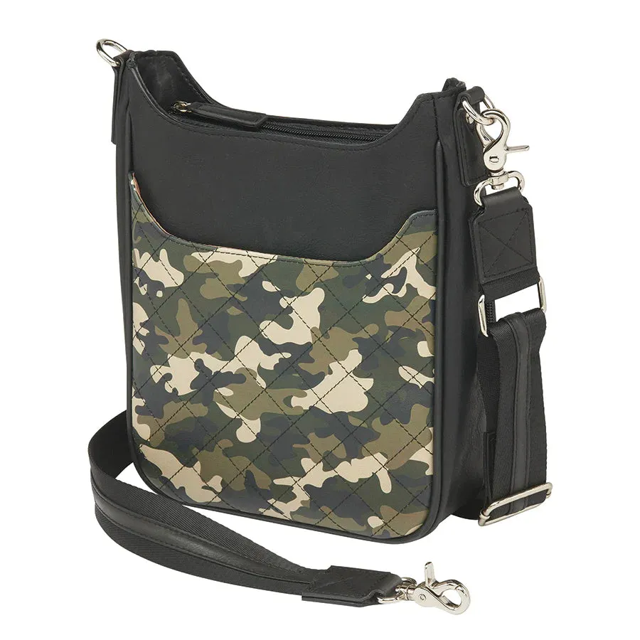 Camo Crossbody Leather Mail Pouch