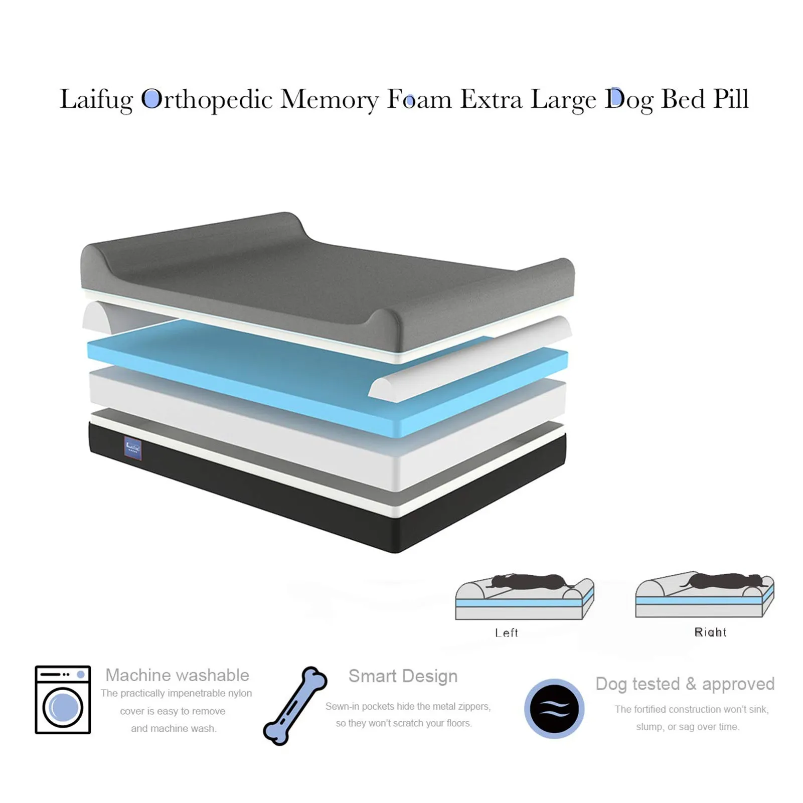 Extra-Large Double Pillow Orthopedic Dog Bed