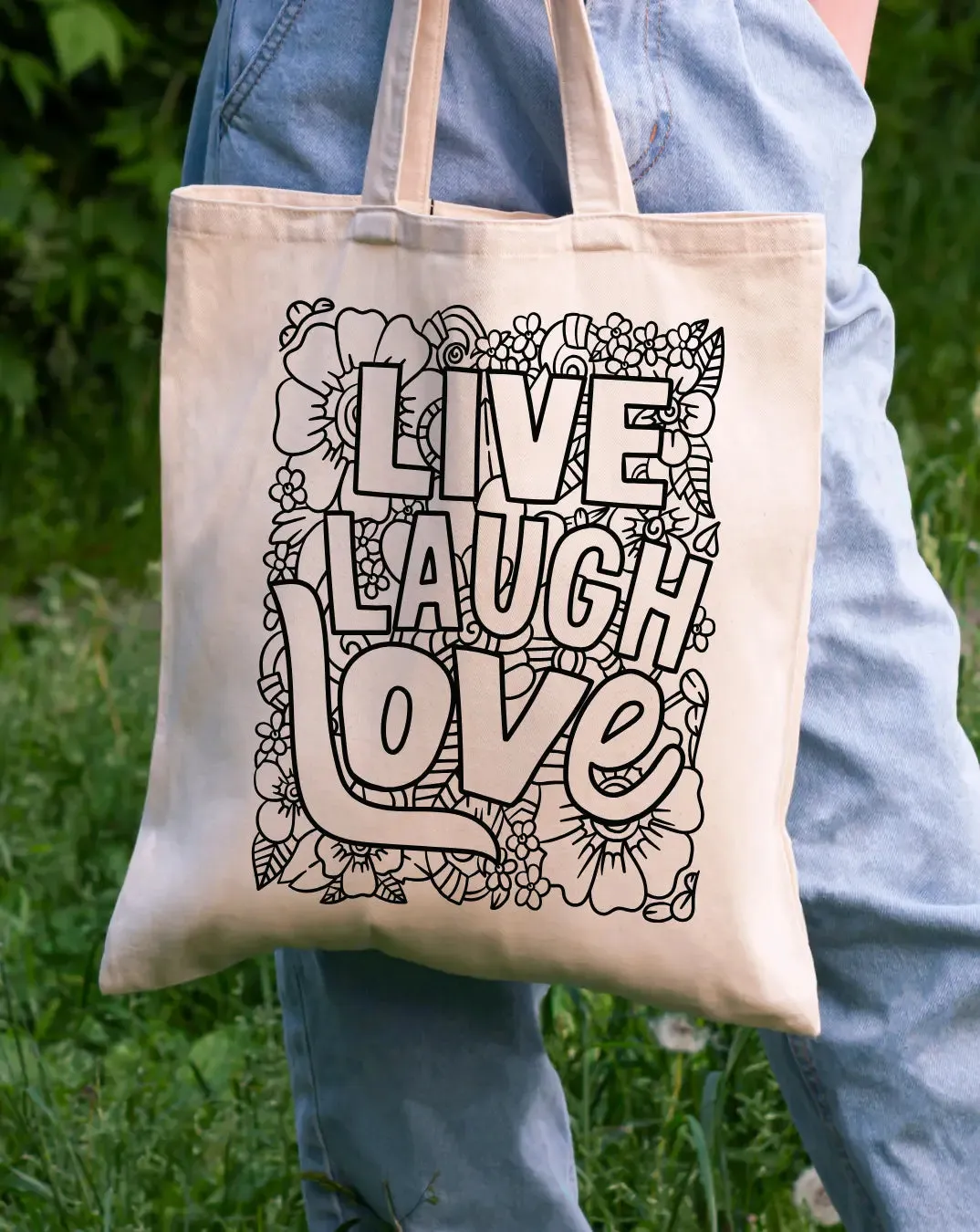 Live Laugh  Daily Thaila -  Canvas Reusable Bags