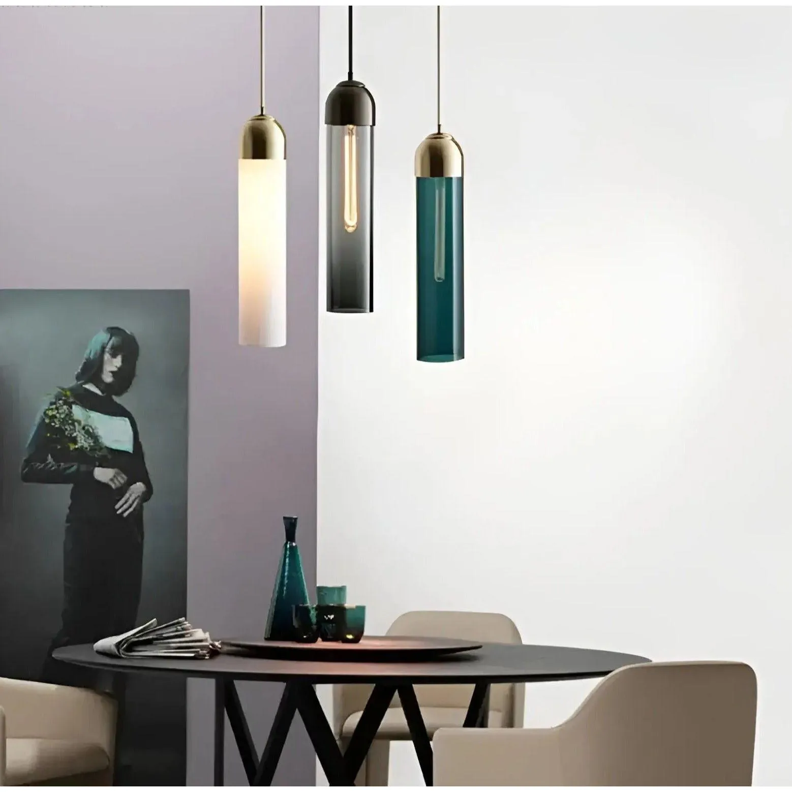 ModernShine Lights - Nordische Moderne Glas-Hängelampe LED